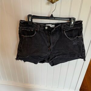 Abercrombie black denim shorts. Curvy. Size 32